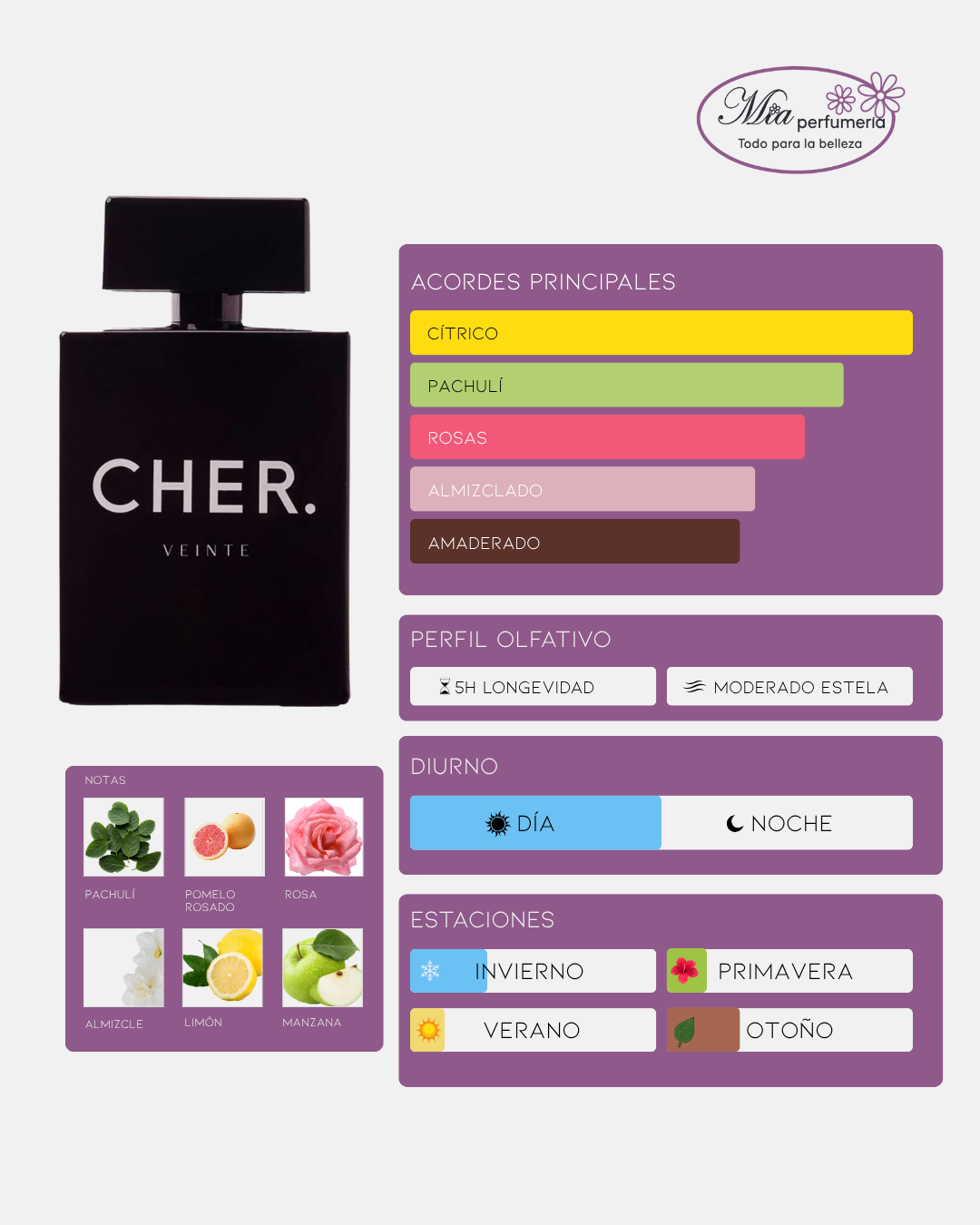 MARIA CHER Veinte EDP 100ml - Imagen 2