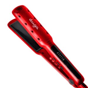 Plancha Duga para Cabello Húmedo/seco Cerámica Roja D207