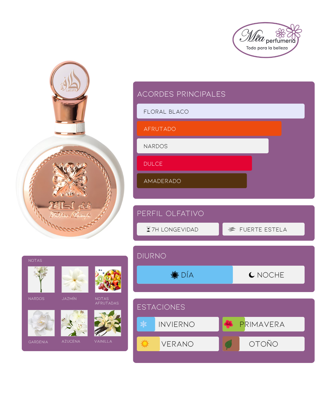 Fakhar Lattafa EDP Woman 100ml - Imagen 2