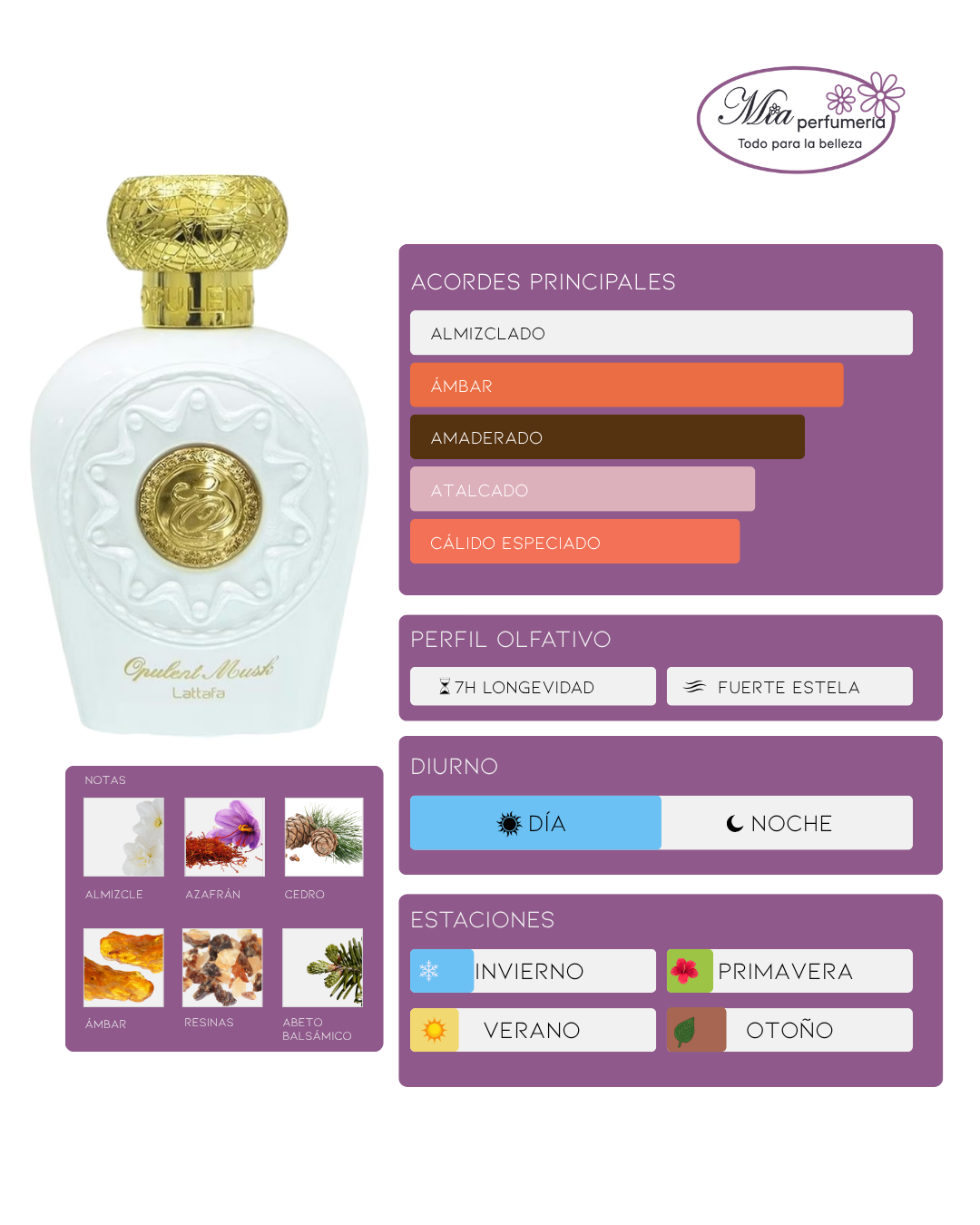 Opulent Musk Lattafa Fem EDP 100ml - Imagen 2