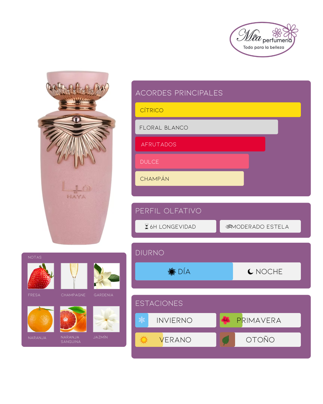 Lattafa Haya Fem EDP 100ml - Imagen 2