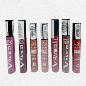 Vogue labial líquido resistente al agua a prueba de besos color Mate 14hs