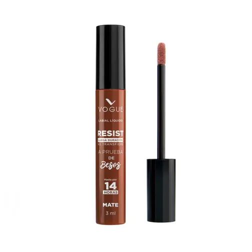 Vogue labial líquido resistente al agua a prueba de besos color Mate 14hs - Imagen 8