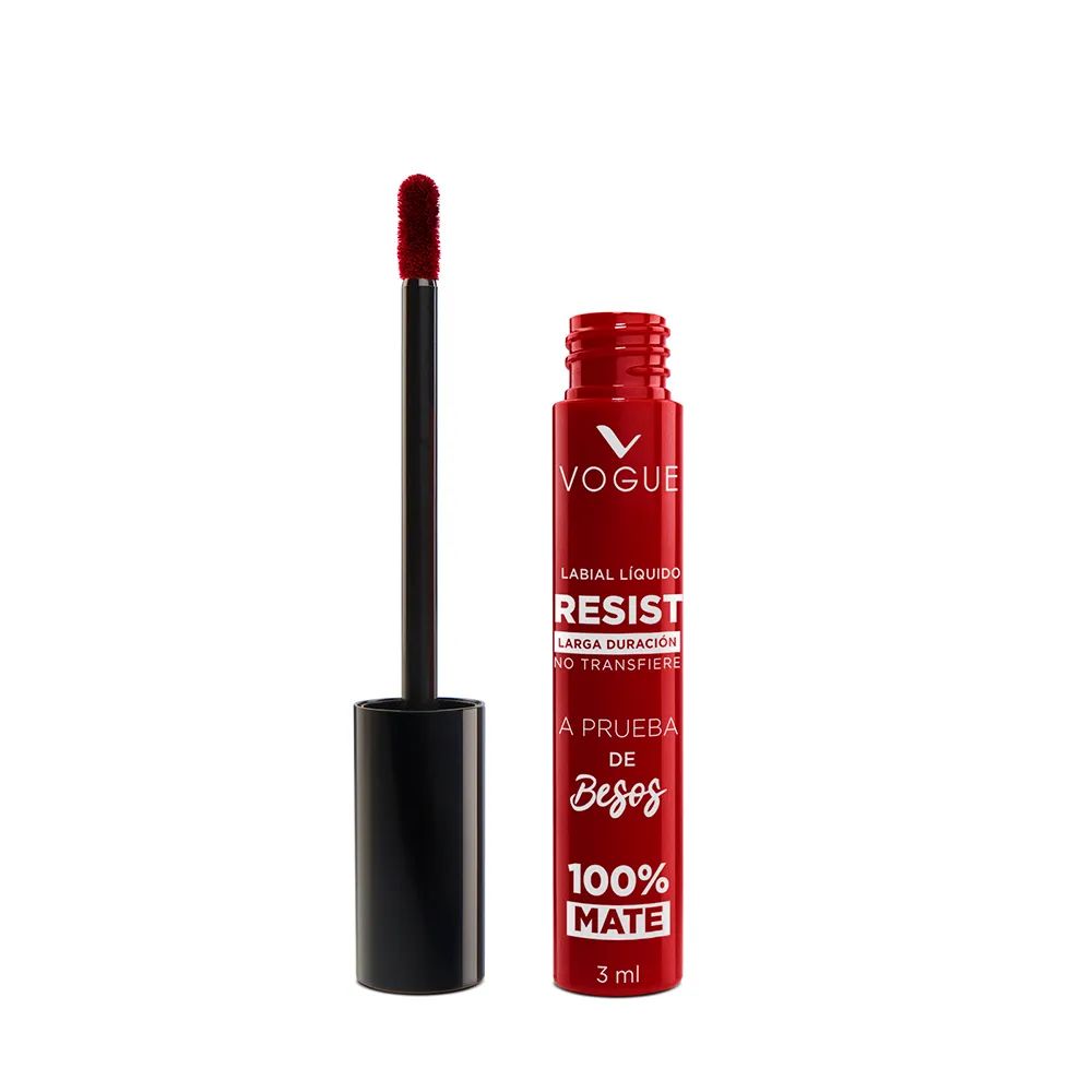 Vogue labial líquido resistente al agua a prueba de besos color Mate 14hs - Imagen 13
