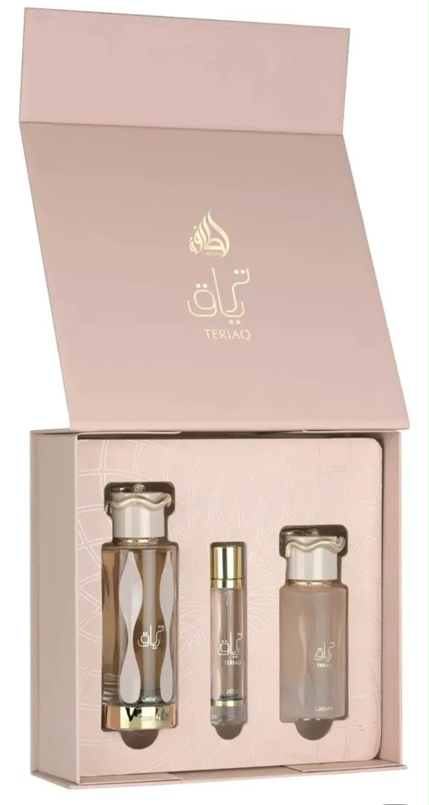 kit Lattafa Teriaq 100ml + 12ml + Hair Mist - Imagen 4